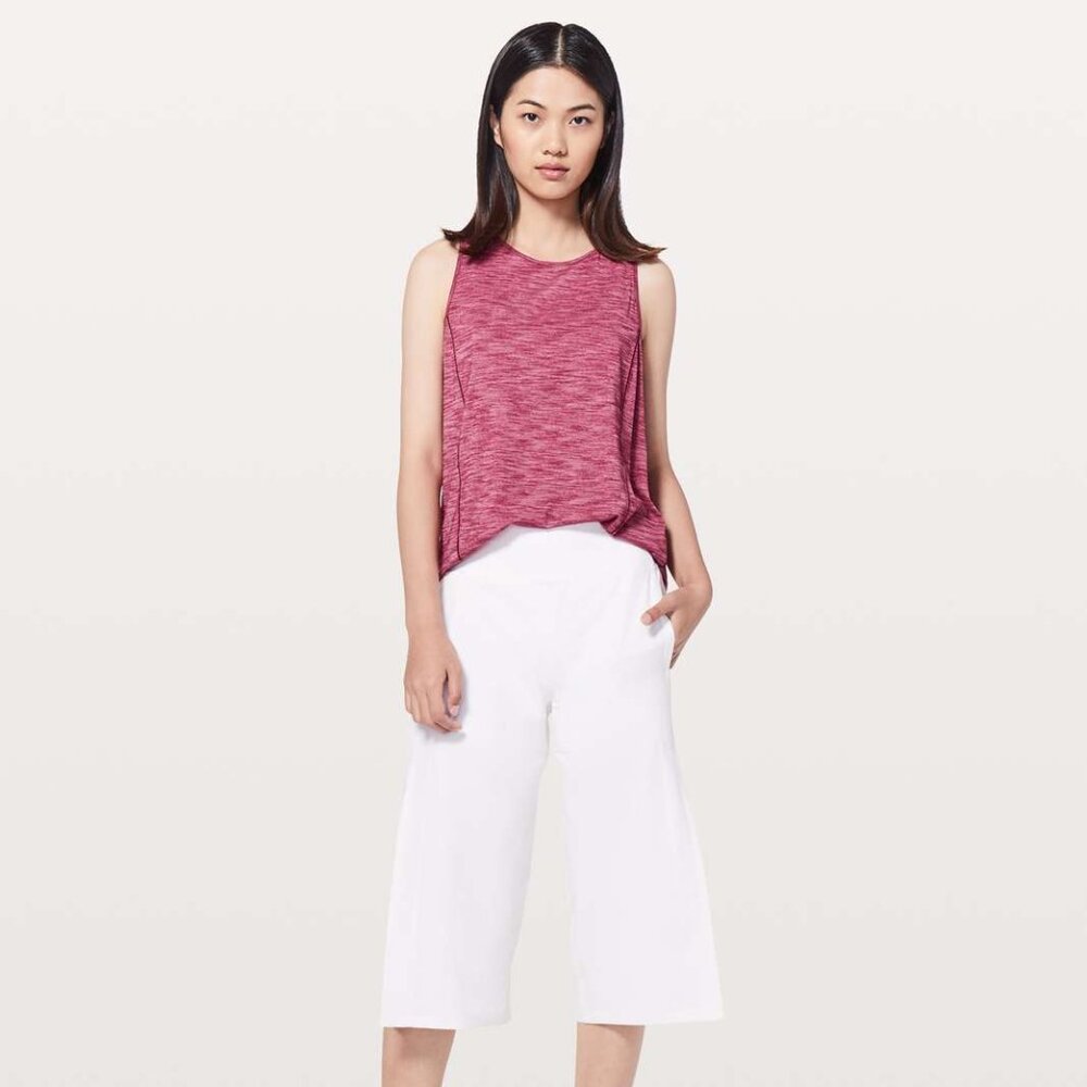 Lululemon Low Key Tank in Heathered Ruby Red